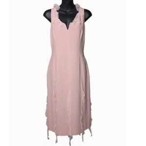 Moschino Cheap and Chic vintage pink A-line dress with ruffle detail